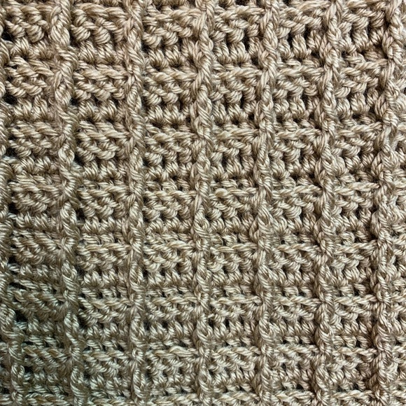 Handcrafted Textured Waffle Scarf Cowl Neck Warmer - Picture 6 of 8